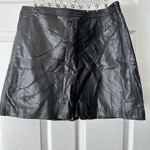 Free People black Leather Skirt - size 12